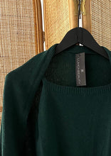 Lade das Bild in den Galerie-Viewer, cashmere set in dunkel grün top und Jacke
