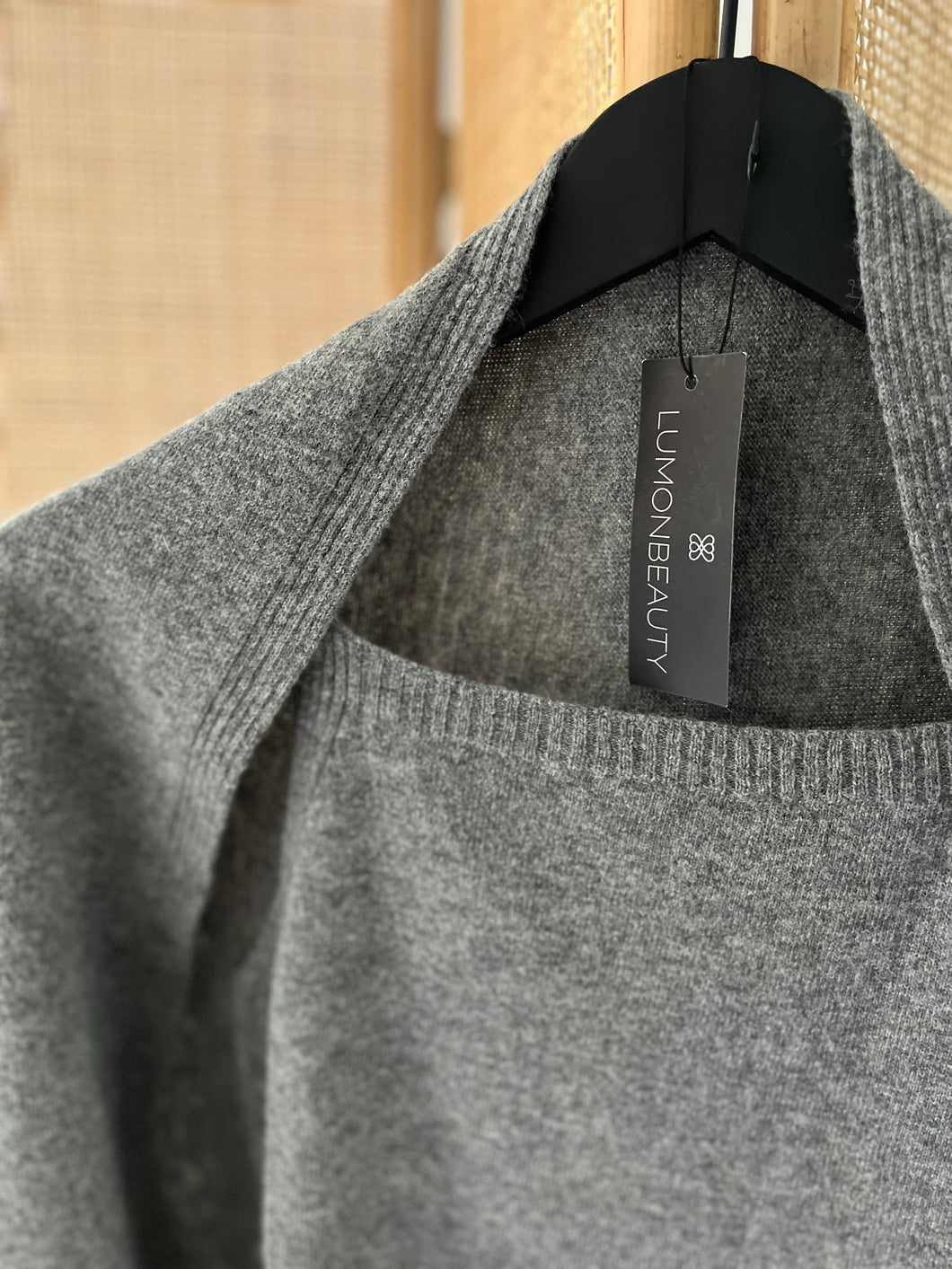 cashmere set grau  top und Jacke