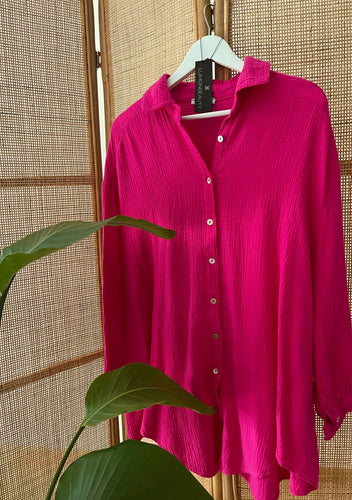 Musselin Bluse pink