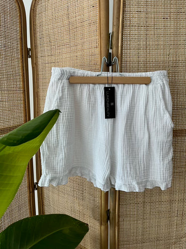 Musselin Shorts weiß